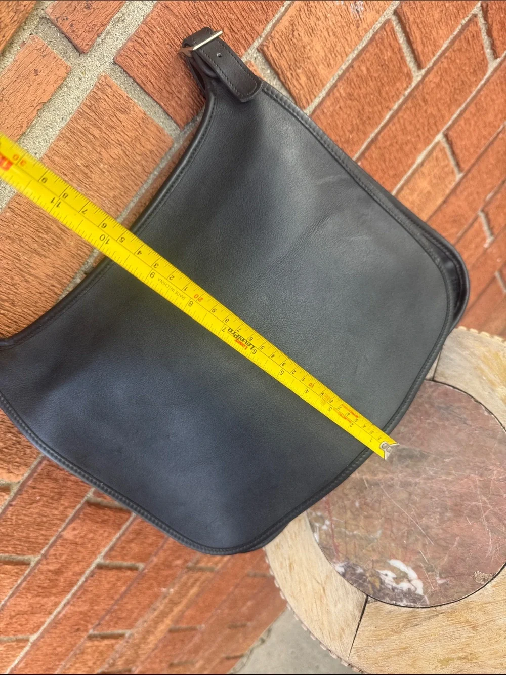 🖤Vintage Authentic Coach Black hobo hippie Bag with palladium hardware K3H-913